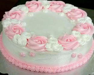 Pastelblancoderosetónrosadobajoyblancos